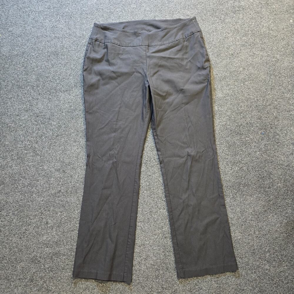 Lulu B Pants Women Size 16 Gray Stretchy Straight Performance Career Golf Casual